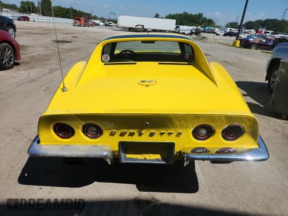 1973 Chevrolet Corvette with VIN 1Z37J3S409033, listed as a Copart auction lot 68823005 with 61,167 mi miles and Salvage title. Bid and sale history available at DreamBid. Image 6.
