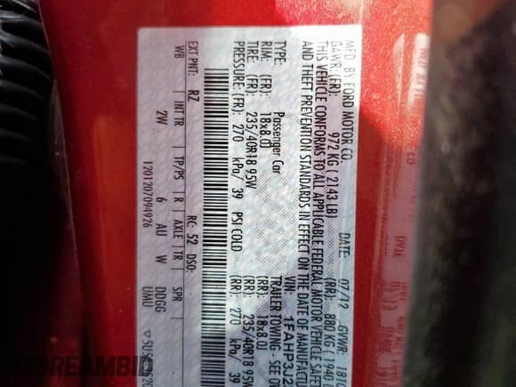 2012 Ford Focus Titanium with VIN 1FAHP3J23CL466580, listed as a Copart auction lot 81500865 with 148,771 mi miles and Salvage title. Bid and sale history available at DreamBid. Image 13.