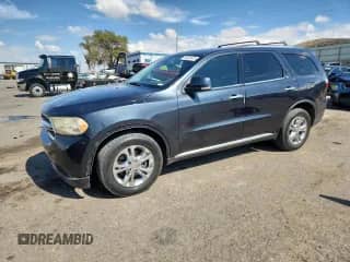2013 Dodge Durango Crew with VIN 1C4RDJDG7DC666625, listed as a Copart auction lot 86482635 with 115,047 mi miles and Salvage title. Bid and sale history available at DreamBid. Image 1.