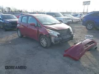 2015 Nissan Note SV with VIN 3N1CE2CPXFL438445, listed as a IAAI auction lot 41373884 with 95,392 mi miles and . Bid and sale history available at DreamBid. Image 1.