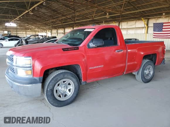 2014 Chevrolet Silverado 1500 Work Truck z VIN 1GCNCPEC0EZ328174, wystawiony jako Copart lot #64490455 z przebiegiem 197 546 mil mil oraz Czysty tytuł • Clean title. Historia ofert i sprzedaży dostępna na DreamBid. Obrazek 1.