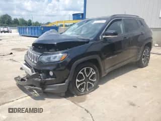 2022 Jeep Compass (RED) Edition with VIN 3C4NJDCB6NT100881, listed as a Copart auction lot 62241555 with 103,349 mi miles and Salvage title. Bid and sale history available at DreamBid. Image 1.