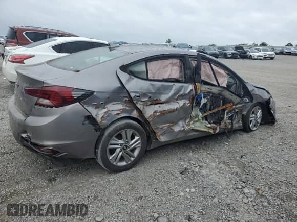2020 Hyundai Elantra Value Edition with VIN KMHD84LF4LU910759, listed as a Copart auction lot 59713045 with 38,368 mi miles and Salvage title. Bid and sale history available at DreamBid. Image 3.