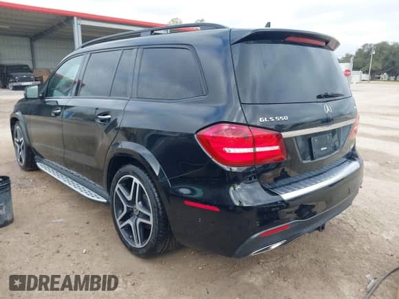 2017 Mercedes-Benz GLS 550 with VIN 4JGDF7DE3HA952393, listed as a IAAI auction lot 41486489 with 86,350 mi miles and . Bid and sale history available at DreamBid. Image 3.
