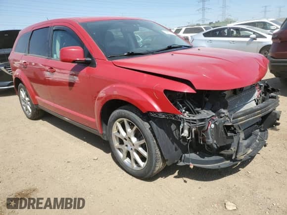 2012 Dodge Journey R/T with VIN 3C4PDDEG1CT285783, listed as a Copart auction lot 55577395 with 75,910 mi miles and Salvage title. Bid and sale history available at DreamBid. Image 4.