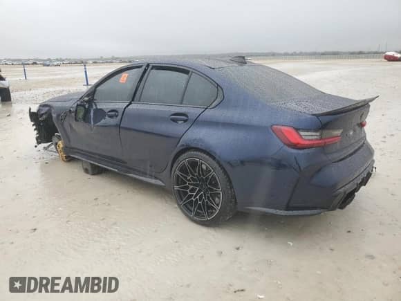 2022 BMW M3 Competition xDrive with VIN WBS43AY00NFM14007, listed as a Copart auction lot 44983285 with Not provided miles and Salvage title. Bid and sale history available at DreamBid. Image 2.