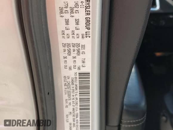 2011 Dodge Durango Citadel with VIN 1D4SD5GT1BC692476, listed as a Copart auction lot 49863815 with 187,910 mi miles and Salvage title. Bid and sale history available at DreamBid. Image 14.