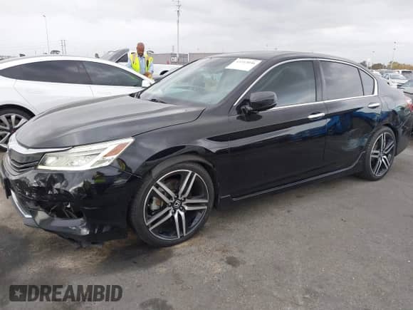 2016 Honda Accord Touring with VIN 1HGCR3F93GA025121, listed as a IAAI auction lot 43313036 with 135,598 mi miles and . Bid and sale history available at DreamBid. Image 2.