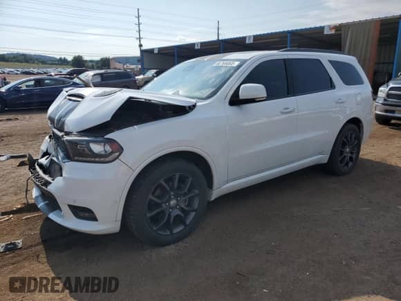 2018 Dodge Durango R/T with VIN 1C4SDJCT0JC272010, listed as a Copart auction lot 66769065 with 91,290 mi miles and Salvage title. Bid and sale history available at DreamBid. Image 1.