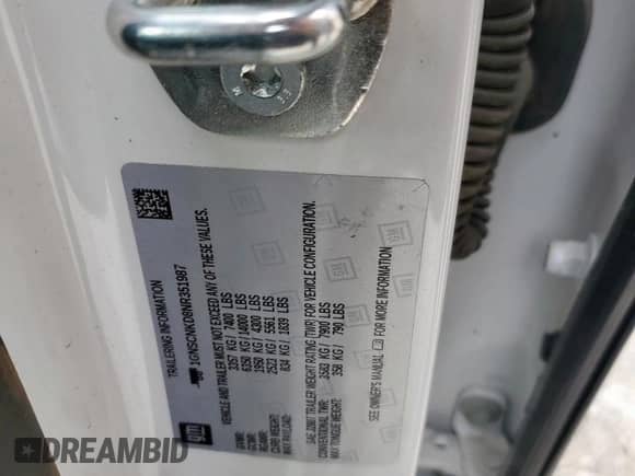 2022 Chevrolet Tahoe LT с VIN 1GNSCNKD8NR351987, выставлен на аукционе Copart как лот 51801305 с пробегом Не указан миль и На запчасти • Non repairable. История ставок и продаж доступна на DreamBid. Изображение 13.