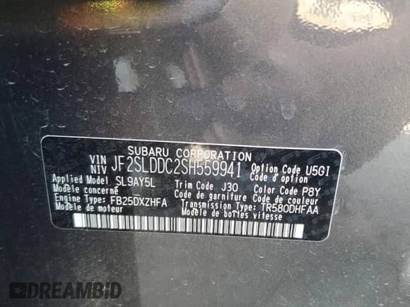 2025 Subaru Forester Premium z VIN JF2SLDDC2SH559941, wystawiony jako Copart lot #80160615 z przebiegiem 4 113 mil mil oraz Szkoda całkowita • Salvage title. Historia ofert i sprzedaży dostępna na DreamBid. Obrazek 13.