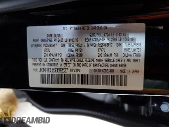 2025 Mazda CX-5 S Preferred z VIN JM3KFBCL5S0682537, wystawiony jako Copart lot #72007015 z przebiegiem 3 832 mil mil oraz Czysty tytuł • Clean title. Historia ofert i sprzedaży dostępna na DreamBid. Obrazek 13.