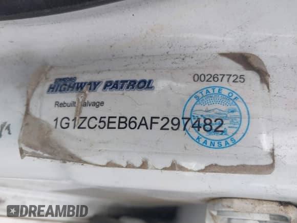 2010 Chevrolet Malibu 1LT с VIN 1G1ZC5EB6AF297482, выставлен на аукционе IAAI как лот 42080096 с пробегом 161 138 миль миль и . История ставок и продаж доступна на DreamBid. Изображение 9.