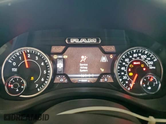 2025 Ram 1500 Laramie with VIN 1C6SRFJP9SN520448, listed as a Copart auction lot 71697495 with 5,635 mi miles and Salvage title. Bid and sale history available at DreamBid. Image 9.