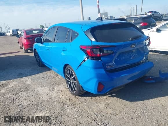 2024 Subaru Impreza Special Sports with VIN JF1GUAFC4R8335003, listed as a IAAI auction lot 42265370 with 5,089 mi miles and . Bid and sale history available at DreamBid. Image 3.