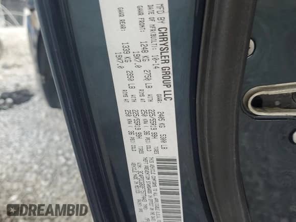 2015 Dodge Journey Crossroad with VIN 3C4PDCGB2FT577443, listed as a Copart auction lot 71191405 with 161,929 mi miles and Salvage title. Bid and sale history available at DreamBid. Image 13.