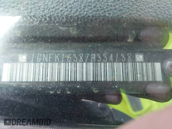 2007 Chevrolet Suburban LT с VIN 1GNFK16387R334138, выставлен на аукционе IAAI как лот 42290724 с пробегом 197 097 миль миль и . История ставок и продаж доступна на DreamBid. Изображение 9.