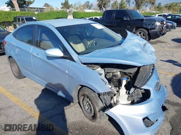 2012 Hyundai Accent GLS with VIN KMHCT4AE6CU216272, listed as a IAAI auction lot 43483064 with 143,379 mi miles and . Bid and sale history available at DreamBid. Image 1.