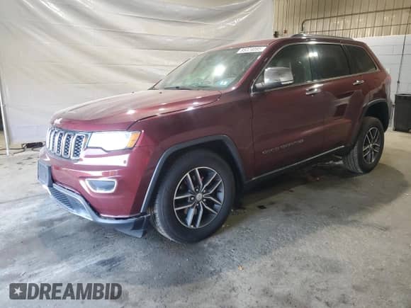 2017 Jeep Grand Cherokee Limited with VIN 1C4RJFBG4HC699404, listed as a Copart auction lot 85374095 with 91,887 mi miles and Salvage title. Bid and sale history available at DreamBid. Image 1.