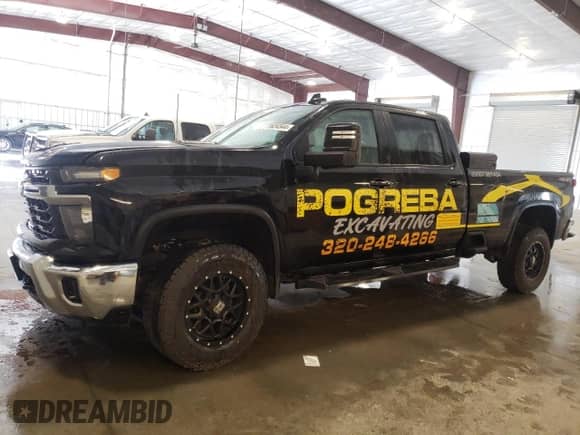 2024 Chevrolet Silverado 3500HD LT с VIN 1GC4YTEY6RF101886, выставлен на аукционе Copart как лот 71634544 с пробегом 47 224 миль миль и Списание • Salvage title. История ставок и продаж доступна на DreamBid. Изображение 1.