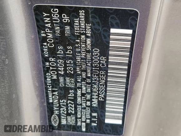 2015 Hyundai Genesis Coupe Ultimate z VIN KMHHU6KJ3FU130030, wystawiony jako Copart lot #62822785 z przebiegiem 95 765 mil mil oraz Czysty tytuł • Clean title. Historia ofert i sprzedaży dostępna na DreamBid. Obrazek 12.