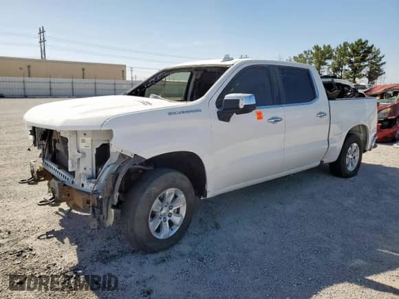 2023 Chevrolet Silverado 1500 LTZ z VIN 2GCPAEED7P1106142, wystawiony jako Copart lot #57352225 z przebiegiem Nie podano mil oraz Szkoda całkowita • Salvage title. Historia ofert i sprzedaży dostępna na DreamBid. Obrazek 1.