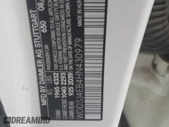 2017 Mercedes-Benz CLA 250 с VIN WDDSJ4EB4HN430979, выставлен на аукционе Copart как лот 89918945 с пробегом 132 867 миль миль и Чистый • Clean title. История ставок и продаж доступна на DreamBid. Изображение 12.