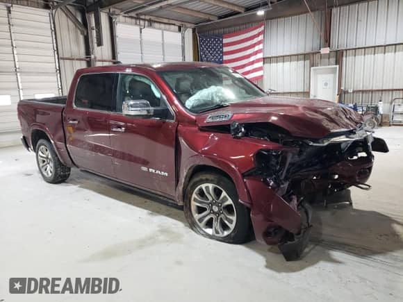 2020 Ram 1500 Longhorn with VIN 1C6SRFKT1LN177924, listed as a Copart auction lot 89320135 with Not provided miles and Salvage title. Bid and sale history available at DreamBid. Image 4.