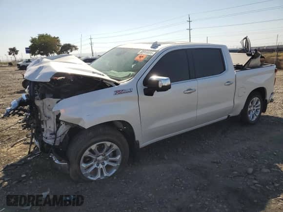 2023 Chevrolet Silverado 1500 LTZ with VIN 1GCUDGE82PZ236474, listed as a Copart auction lot 83958695 with 40,222 mi miles and Salvage title. Bid and sale history available at DreamBid. Image 1.