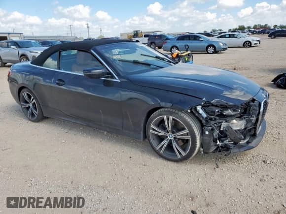 2023 BMW 4 Series 430i with VIN WBA23AT0XPCL58505, listed as a Copart auction lot 62234245 with Not provided miles and Salvage title. Bid and sale history available at DreamBid. Image 4.