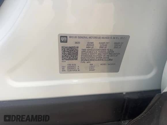 2024 Chevrolet Equinox LT с VIN 3GNAXKEGXRS111394, выставлен на аукционе Copart как лот 90109055 с пробегом 5 690 миль миль и Чистый • Clean title. История ставок и продаж доступна на DreamBid. Изображение 10.