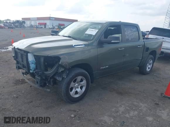 2020 Ram 1500 Big Horn with VIN 1C6RRFFG5LN288617, listed as a IAAI auction lot 39348771 with 60,776 mi miles and . Bid and sale history available at DreamBid. Image 2.