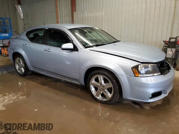 2013 Dodge Avenger SXT with VIN 1C3CDZCG1DN742743, listed as a Copart auction lot 87382345 with 85,315 mi miles and Salvage title. Bid and sale history available at DreamBid. Image 4.