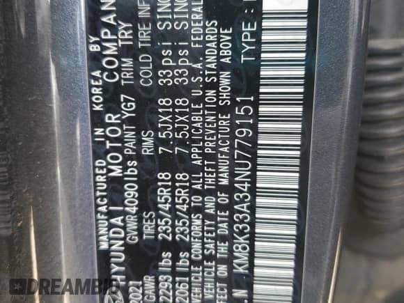 2022 Hyundai Kona N Line z VIN KM8K33A34NU779151, wystawiony jako Copart lot #60482795 z przebiegiem 75 236 mil mil oraz Szkoda całkowita • Salvage title. Historia ofert i sprzedaży dostępna na DreamBid. Obrazek 14.