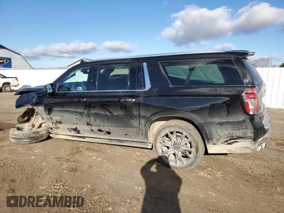 2023 Chevrolet Suburban High Country z VIN 1GNSKGKLXPR424706, wystawiony jako Copart lot #81885534 z przebiegiem 55 934 mil mil oraz Szkoda całkowita • Salvage title. Historia ofert i sprzedaży dostępna na DreamBid. Obrazek 2.