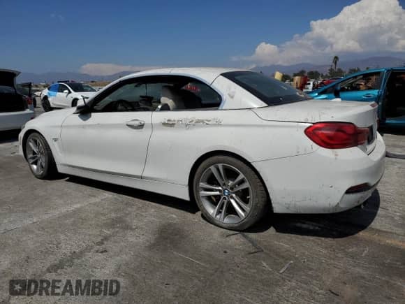 2018 BMW 4 Series 430i with VIN WBA4Z1C50JEA31497, listed as a Copart auction lot 69812385 with Not provided miles and Non repairable. Bid and sale history available at DreamBid. Image 2.