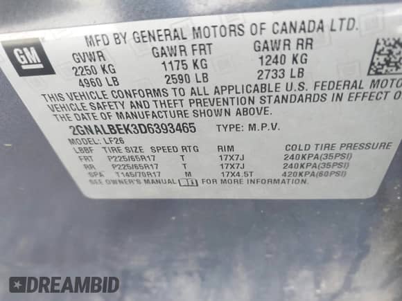 2013 Chevrolet Equinox LS with VIN 2GNALBEK3D6393465, listed as a IAAI auction lot 43222806 with 188,601 mi miles and . Bid and sale history available at DreamBid. Image 9.
