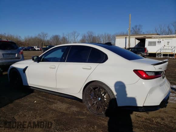 2022 BMW M3 Competition z VIN WBS33AY02NFL74511, wystawiony jako Copart lot #85564674 z przebiegiem 25 964 mil mil oraz Szkoda całkowita • Salvage title. Historia ofert i sprzedaży dostępna na DreamBid. Obrazek 2.