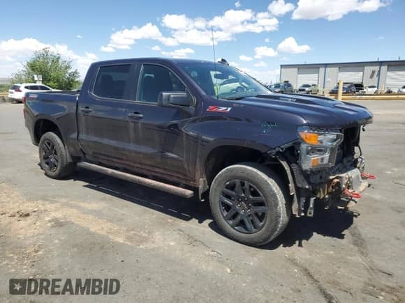 2024 Chevrolet Silverado 1500 Custom Trail Boss z VIN 3GCUDCE81RG113566, wystawiony jako Copart lot #54438685 z przebiegiem 28 275 mil mil oraz Szkoda całkowita • Salvage title. Historia ofert i sprzedaży dostępna na DreamBid. Obrazek 4.