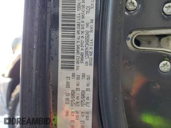 2017 Ram 1500 Laramie with VIN 1C6RR7NT3HS656242, listed as a Copart auction lot 55567805 with 125,177 mi miles and Clean title. Bid and sale history available at DreamBid. Image 12.