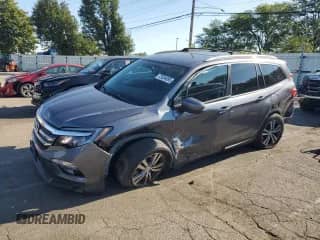 2017 Honda Pilot EX-L z VIN 5FNYF6H75HB033336, wystawiony jako Copart lot #72034895 z przebiegiem 126 105 mil mil oraz Szkoda całkowita • Salvage title. Historia ofert i sprzedaży dostępna na DreamBid. Obrazek 1.