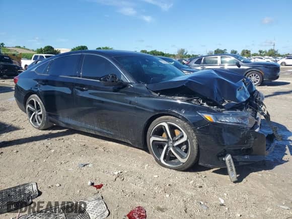 2019 Honda Accord Sport with VIN 1HGCV2F31KA029713, listed as a Copart auction lot 81383845 with 75,486 mi miles and Non repairable. Bid and sale history available at DreamBid. Image 4.