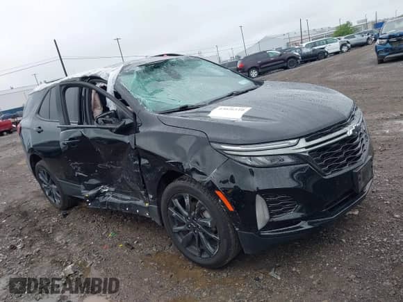2023 Chevrolet Equinox RS with VIN 3GNAXWEG2PL232791, listed as a IAAI auction lot 43026110 with 58,059 mi miles and . Bid and sale history available at DreamBid. Image 1.