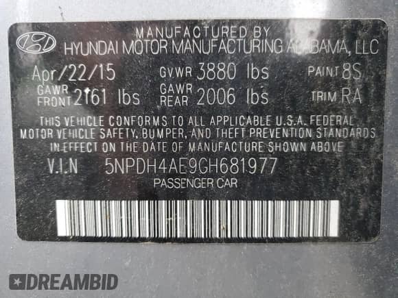 2016 Hyundai Elantra SE с VIN 5NPDH4AE9GH681977, выставлен на аукционе Copart как лот 84236965 с пробегом 158 704 миль миль и Чистый • Clean title. История ставок и продаж доступна на DreamBid. Изображение 12.