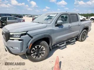 2023 Nissan Frontier SV with VIN 1N6ED1EK9PN662356, listed as a Copart auction lot 80653345 with 17,039 mi miles and Salvage title. Bid and sale history available at DreamBid. Image 1.