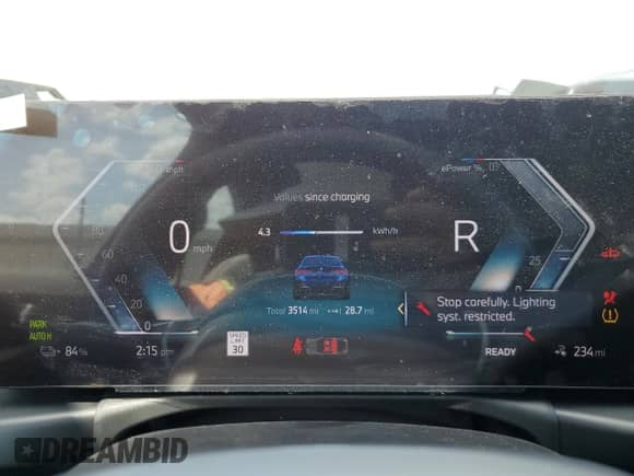 2025 BMW i4 xDrive40 with VIN WBY43HD07SFU58618, listed as a Copart auction lot 66215385 with 3,514 mi miles and Salvage title. Bid and sale history available at DreamBid. Image 9.