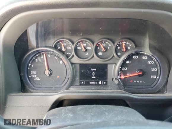2022 Chevrolet Silverado 1500 Custom with VIN 3GCPABEK1NG639590, listed as a Copart auction lot 80809655 with 25,650 mi miles and Non repairable. Bid and sale history available at DreamBid. Image 9.