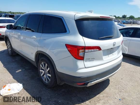 2021 Honda Pilot EX-L z VIN 5FNYF5H58MB006697, wystawiony jako IAAI lot #42898573 z przebiegiem 108 076 mil mil oraz . Historia ofert i sprzedaży dostępna na DreamBid. Obrazek 3.