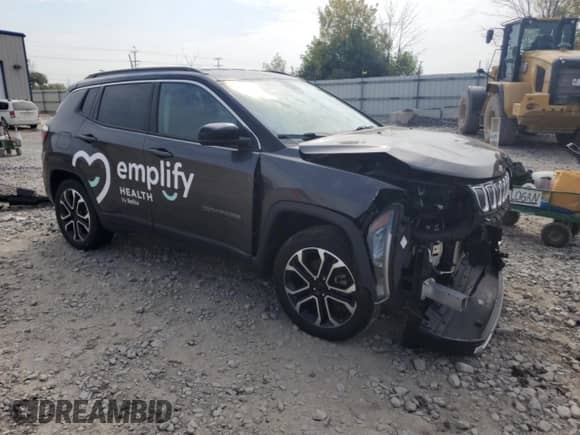 2022 Jeep Compass Limited with VIN 3C4NJDCBXNT224684, listed as a Copart auction lot 80630005 with 51,527 mi miles and Non repairable. Bid and sale history available at DreamBid. Image 4.