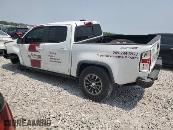 2018 Chevrolet Colorado 4WD ZR2 with VIN 1GCPTEE11J1129896, listed as a Copart auction lot 58397425 with 81,450 mi miles and Salvage title. Bid and sale history available at DreamBid. Image 2.